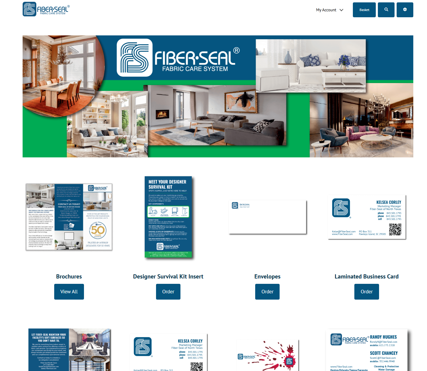 Fiber-Seal branded storefront example