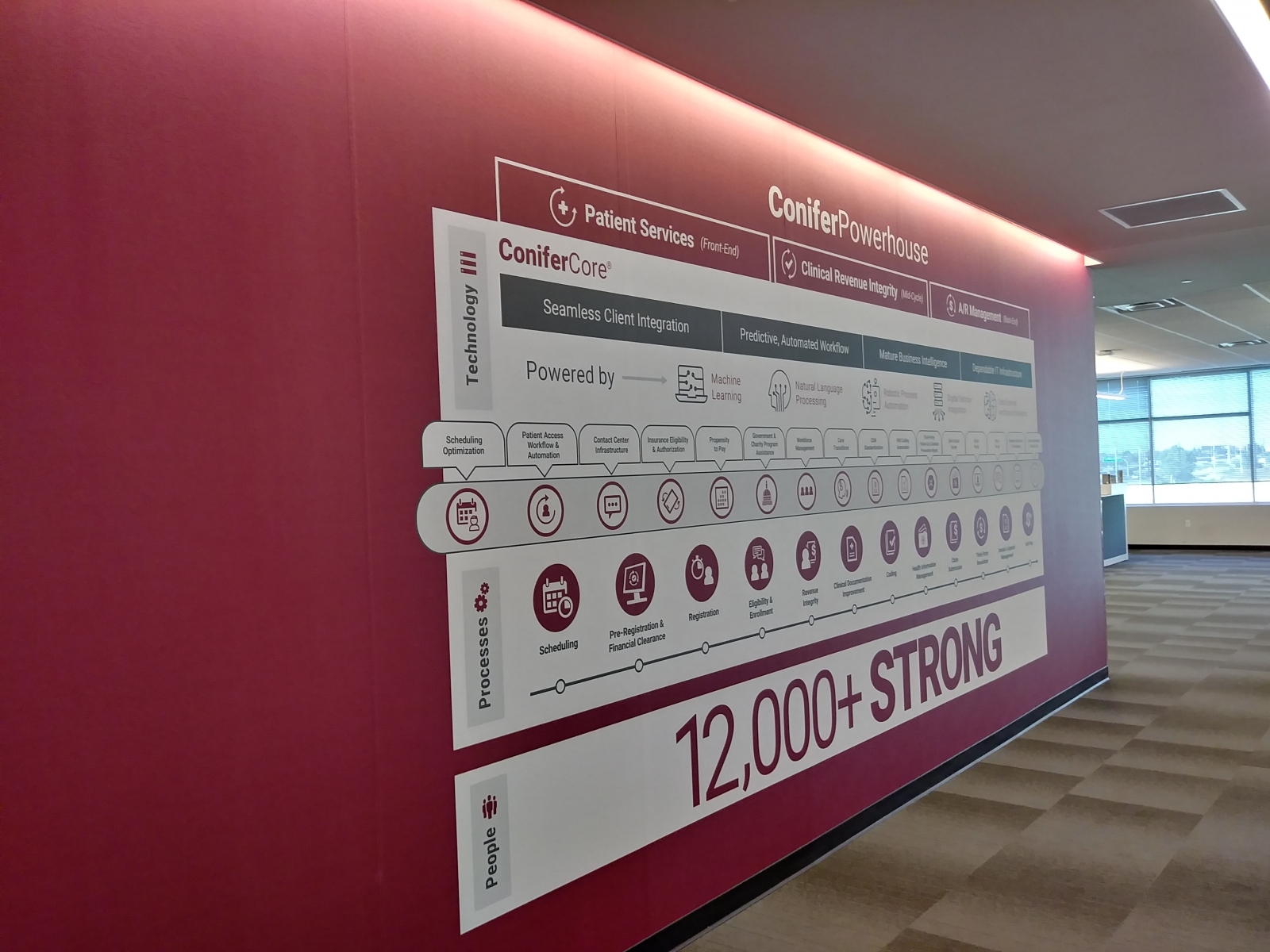 Interior wall graphics and branded environment