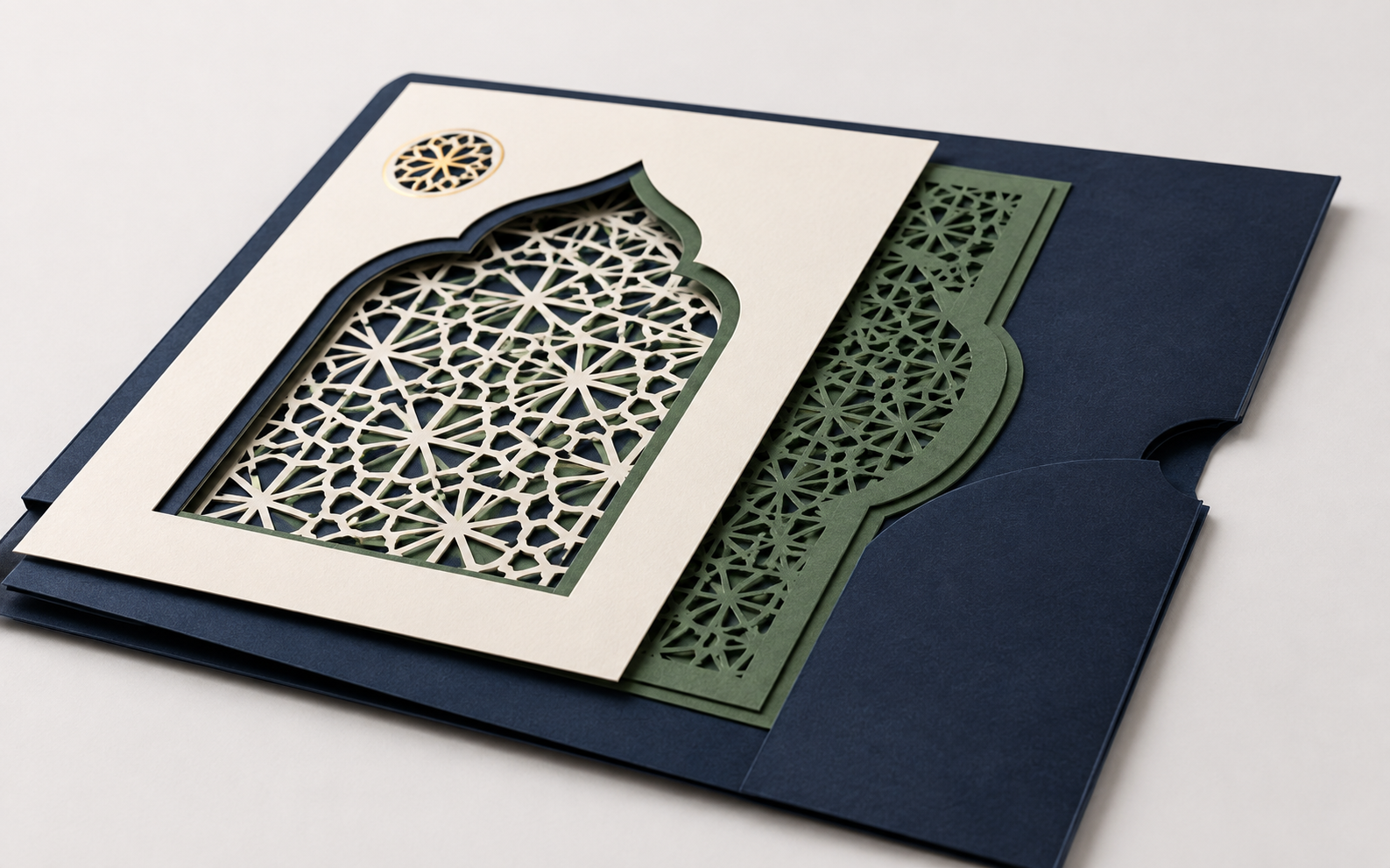 Laser-cut printed piece with intricate custom-shaped details