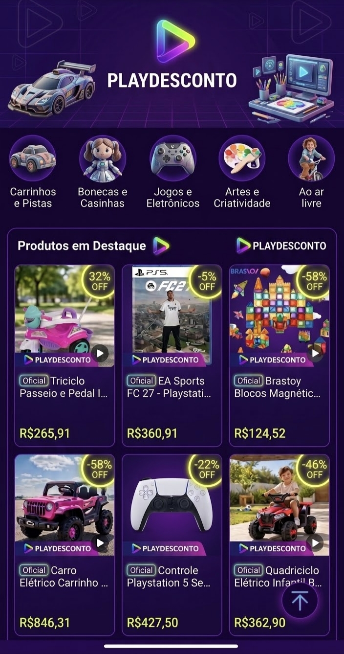 Produtos para o dia das crianças