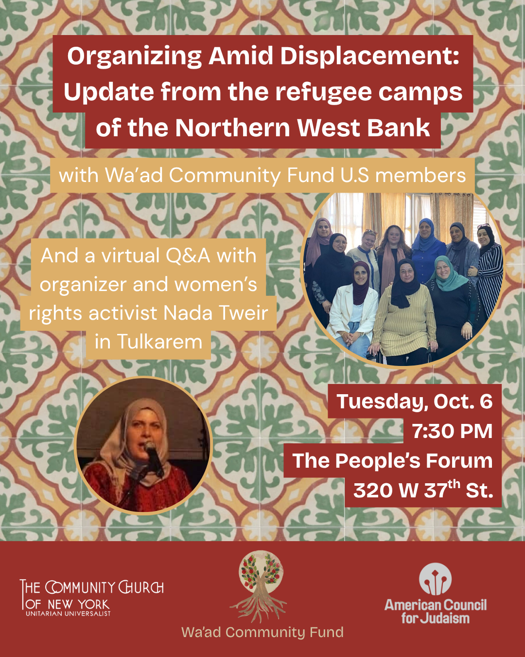 Organizing amid Displacement: An Update from the Refugee Camps of the Northern West Bank